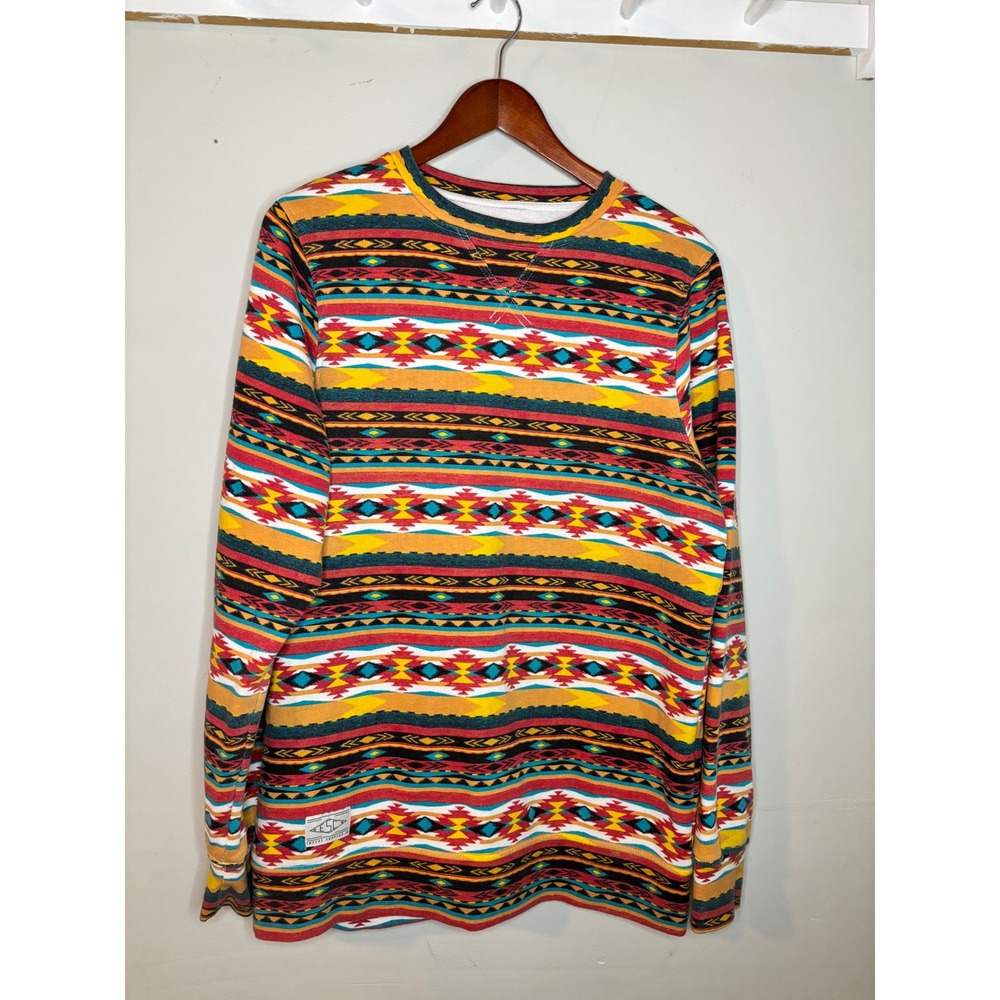Empyre Surplus Southwestern‎ Aztec Geometric Fleece Sweatshirt M